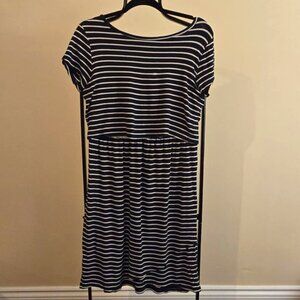 Materny And Nursing Dress. Small. Marine